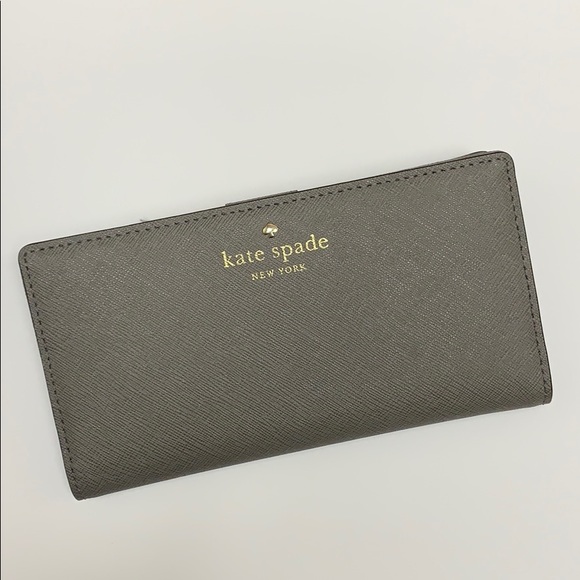 gray kate spade wallet